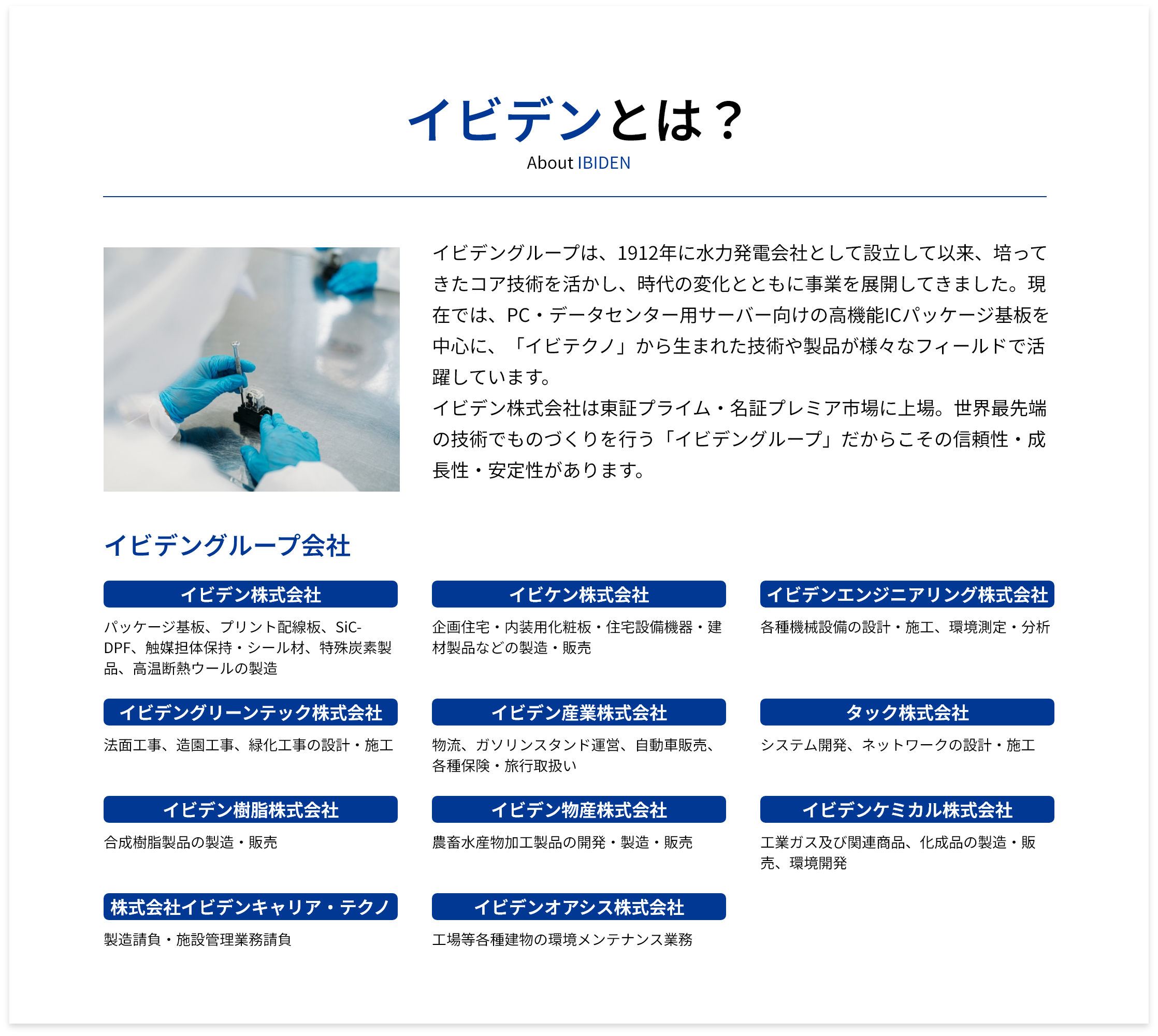 イビデンとは？