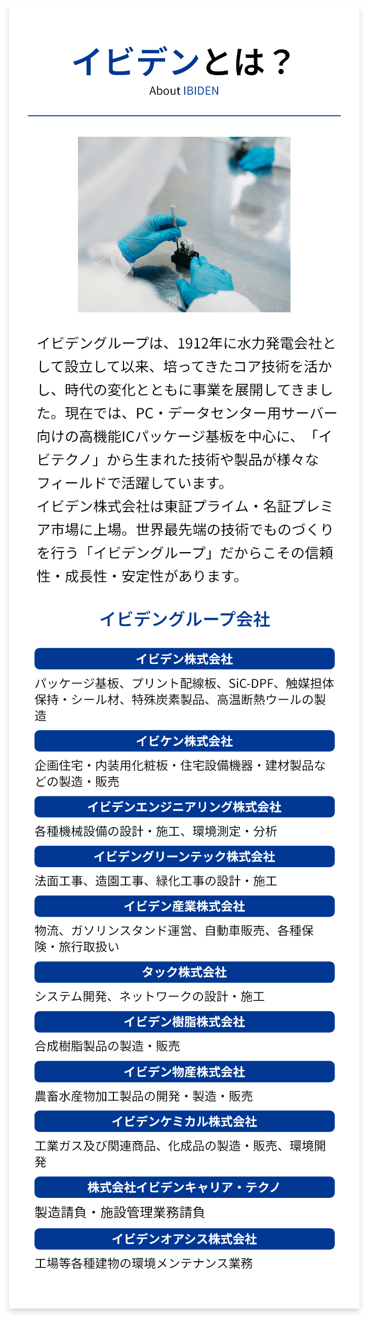 イビデンとは？