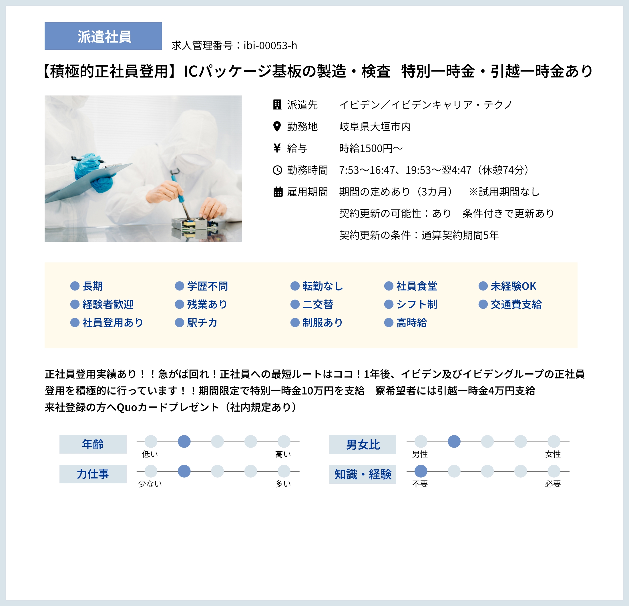 ICパッケージ基板の製造・検査の求人